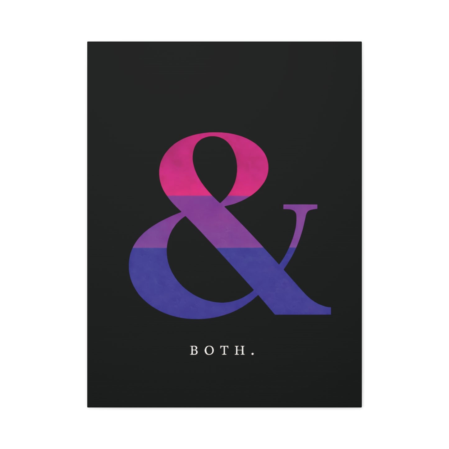 both. | bisexual pride identity canvas wall art