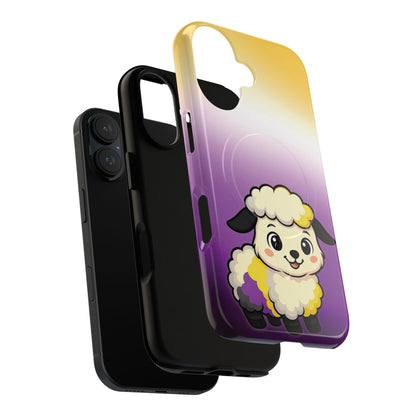 "NonbiBaaary" – Nonbinary Pride Sheep MagSafe® iPhone Tough Case