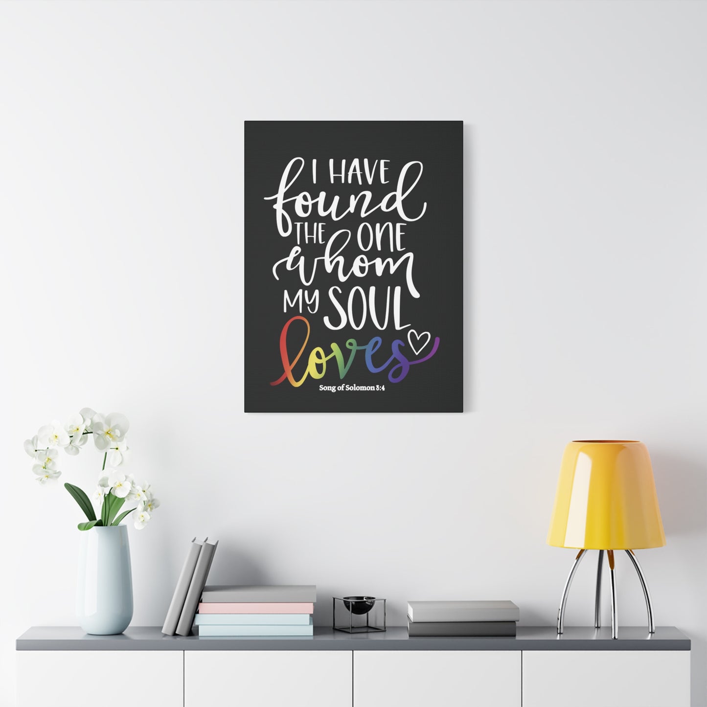 my soul loves | song of solomon 8:4 | lgbtq christian pride canvas wall art