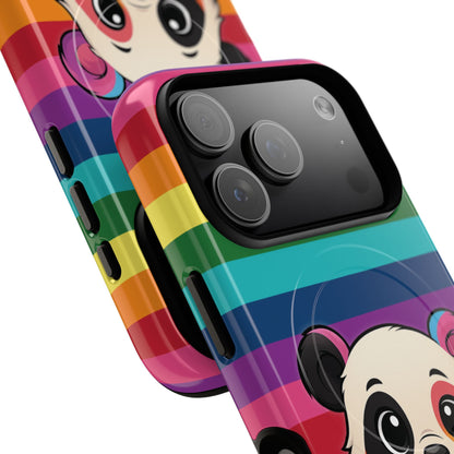 "PrideCub" – Progress + Rainbow Pride Panda MagSafe® iPhone Tough Case