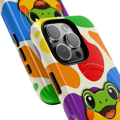 "Rainbow Ribbit" - LGBTQIA+ Pride Frog MagSafe® iPhone Tough Case