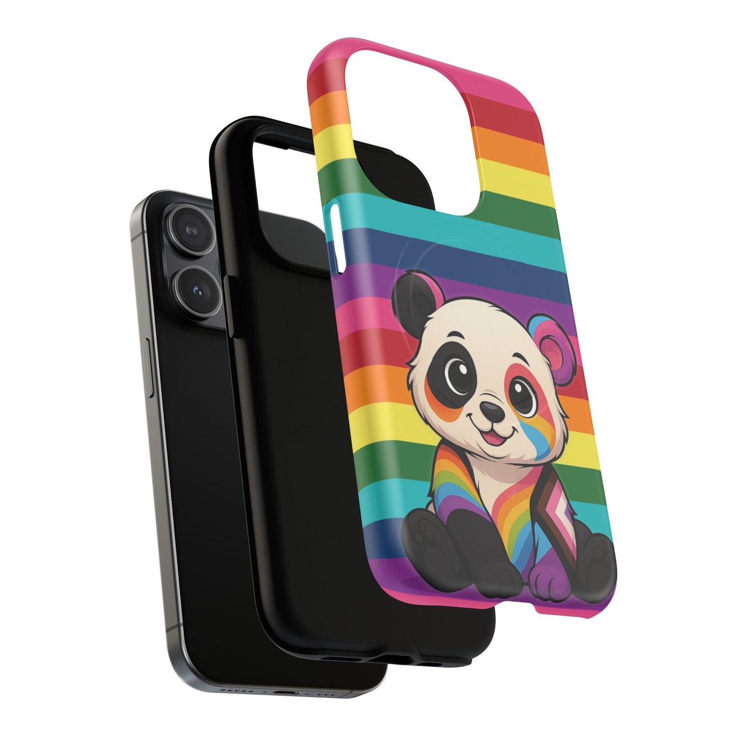 "pridecub" – progress + rainbow pride panda magsafe® iphone tough case