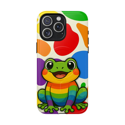 "Rainbow Ribbit" - LGBTQIA+ Pride Frog MagSafe® iPhone Tough Case