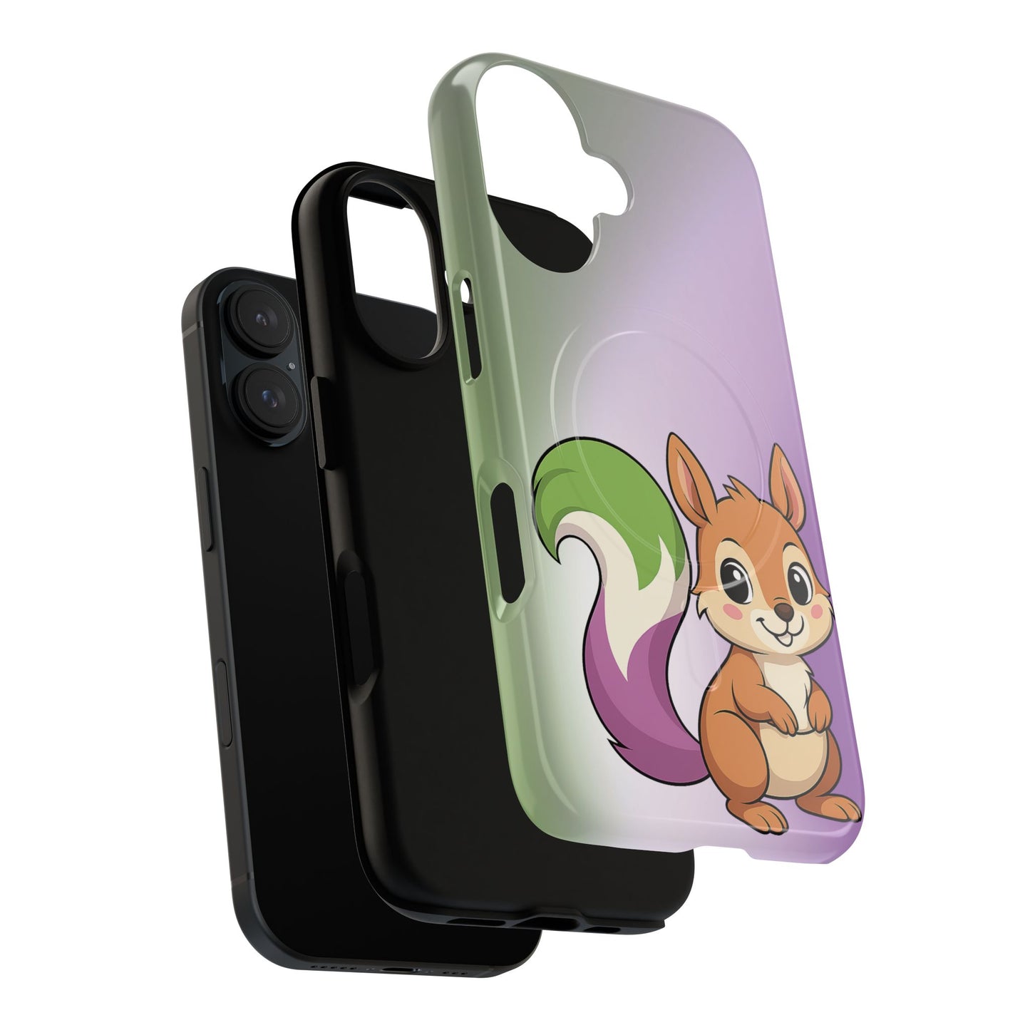 "queeriosity"– genderqueer pride squirrel magsafe® iphone case