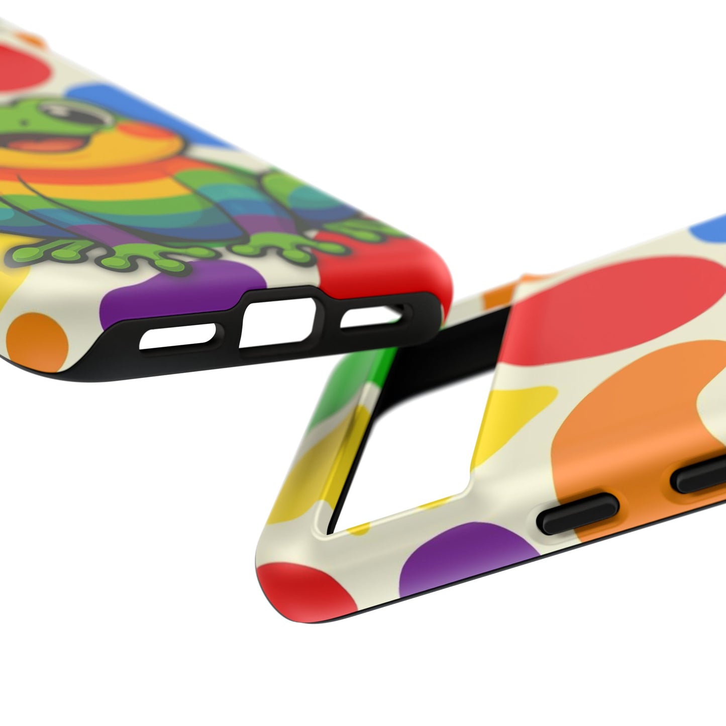 "rainbow ribbit" - lgbtqia+ pride frog android tough phone case