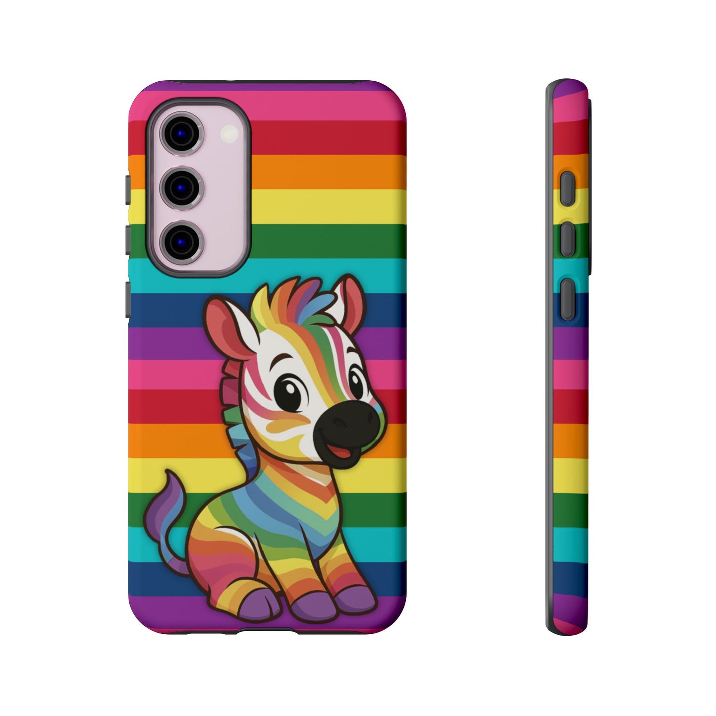 "zee the o.g." – original rainbow pride zebra android tough phone case