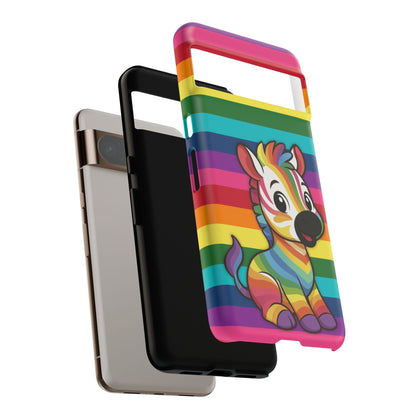 "Zee the O.G." – Original Rainbow Pride Zebra Android Tough Phone Case