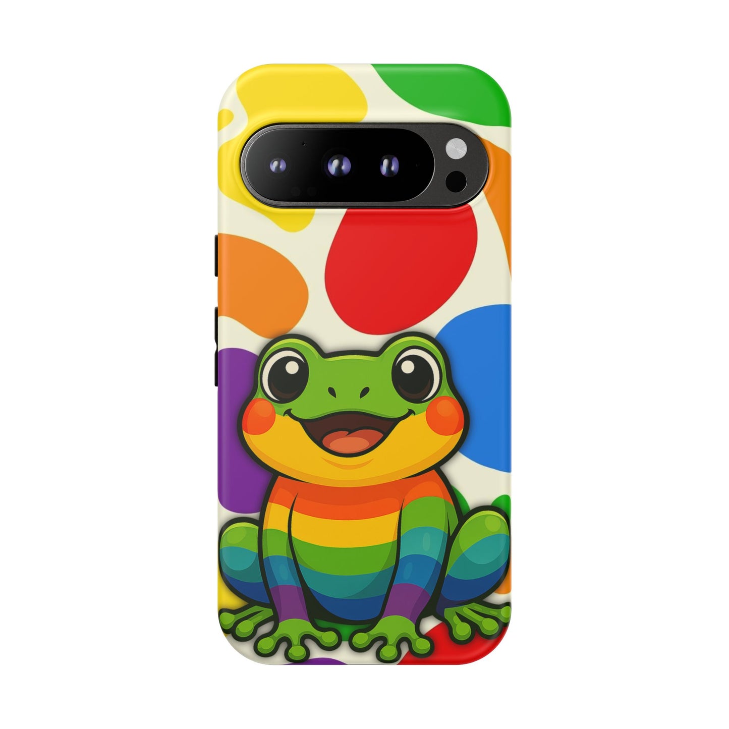 "rainbow ribbit" - lgbtqia+ pride frog android tough phone case