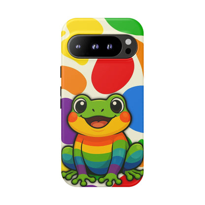 "Rainbow Ribbit" - LGBTQIA+ Pride Frog Android Tough Phone Case