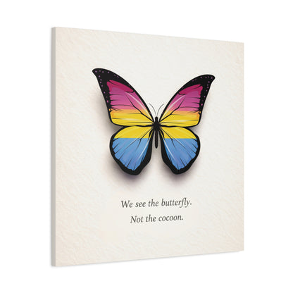 Pan Pride Butterfly | Metamorphosis Series Canvas Wall Art