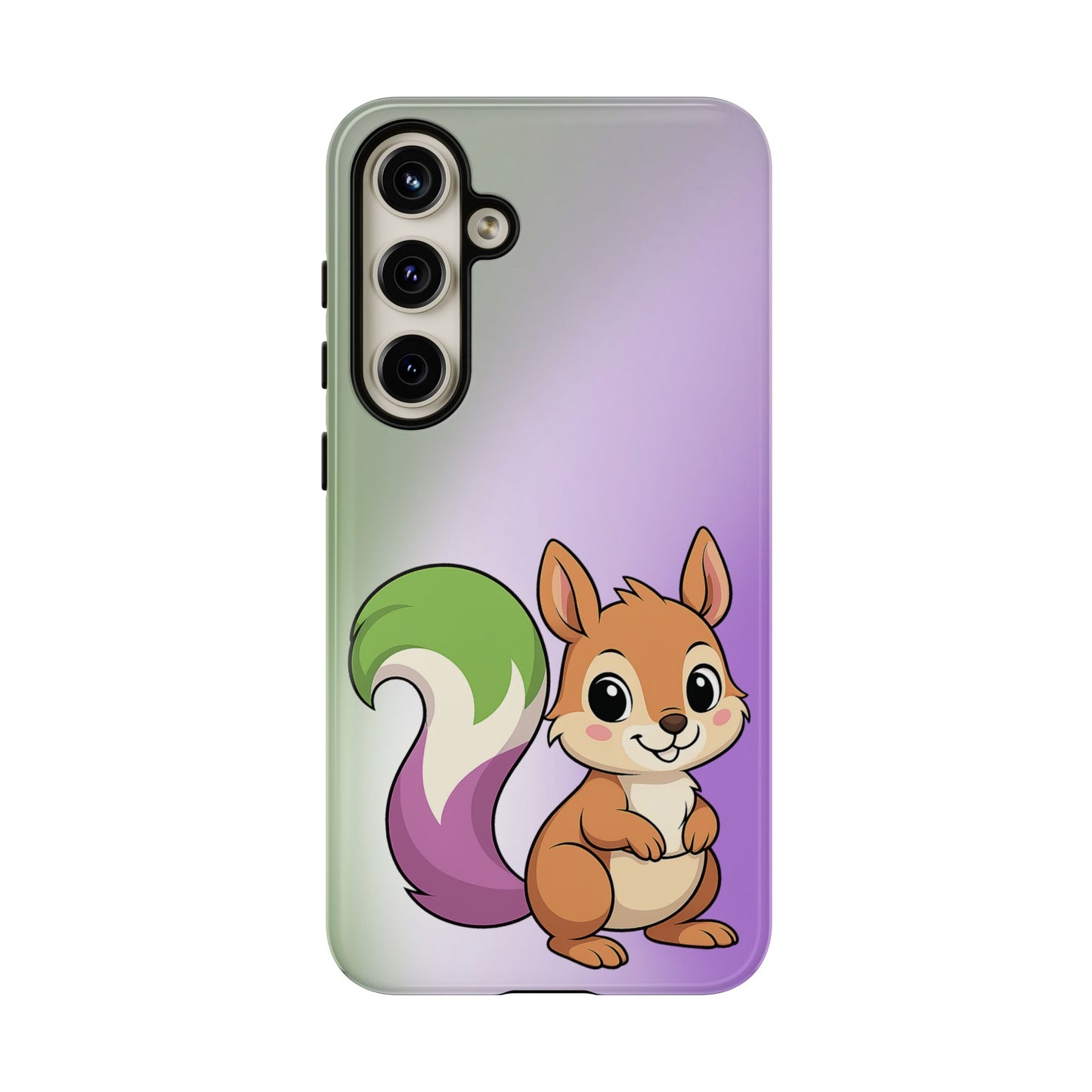 "queeriosity"– genderqueer squirrel pride android tough phone case