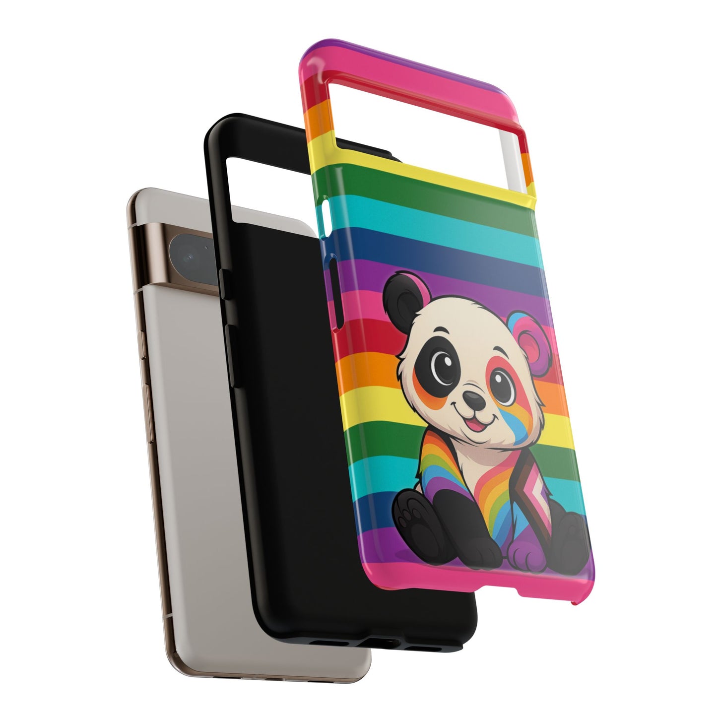 "pridecub" – progress + rainbow pride panda android tough phone case