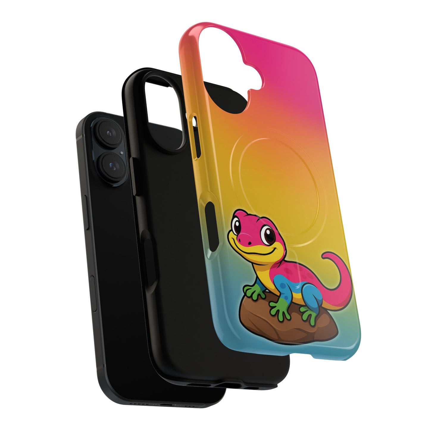 "pan-tastic voyage" – pansexual pride gecko magsafe® iphone tough case