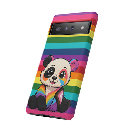 "PrideCub" – Progress + Rainbow Pride Panda Android Tough Phone Case