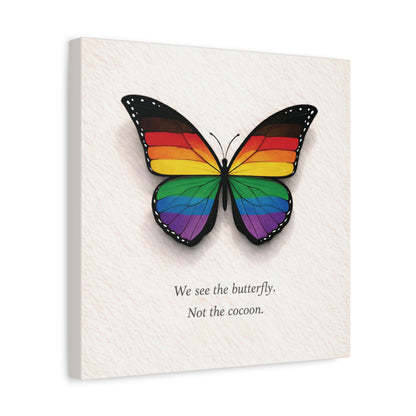 Philly Rainbow Pride Butterfly | Metamorphosis Series Canvas Wall Art