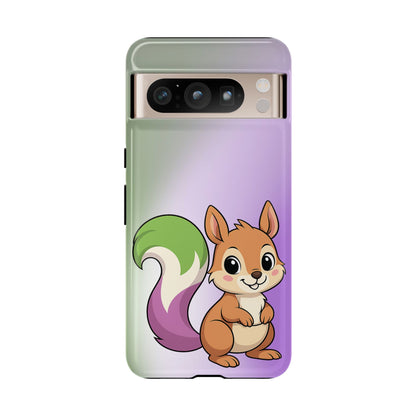 "Queeriosity"– Genderqueer Squirrel Pride Android Tough Phone Case
