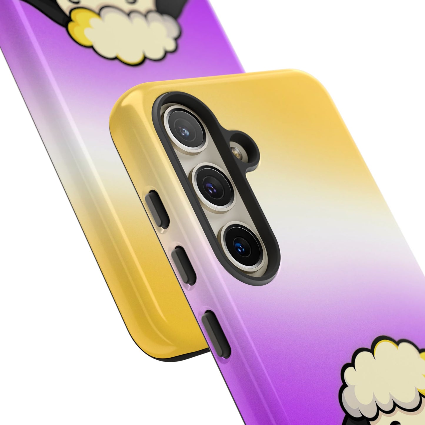 "nonbibaaary" – nonbinary pride sheep android tough phone case