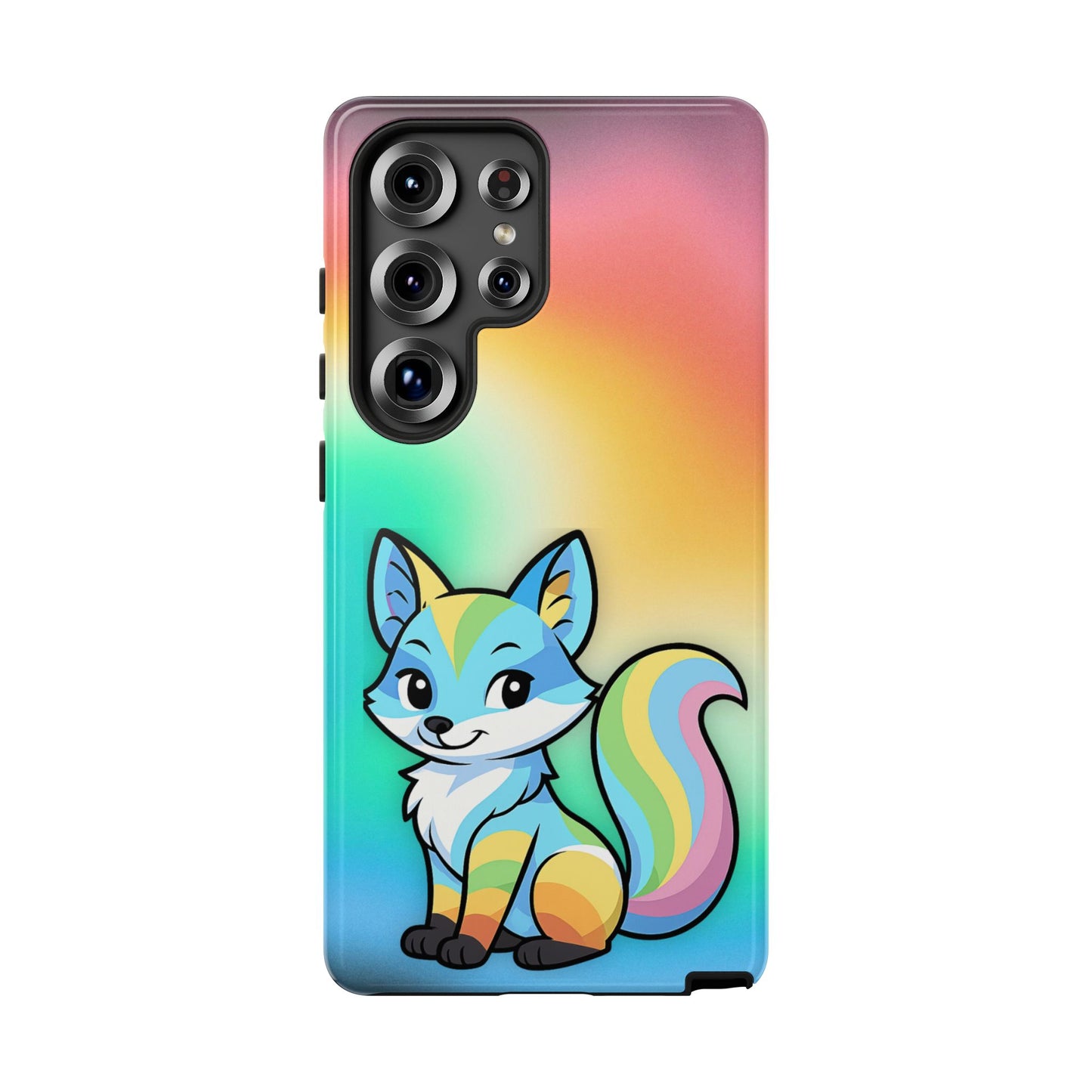 "queer as a fox" – queer pride fox android tough phone case