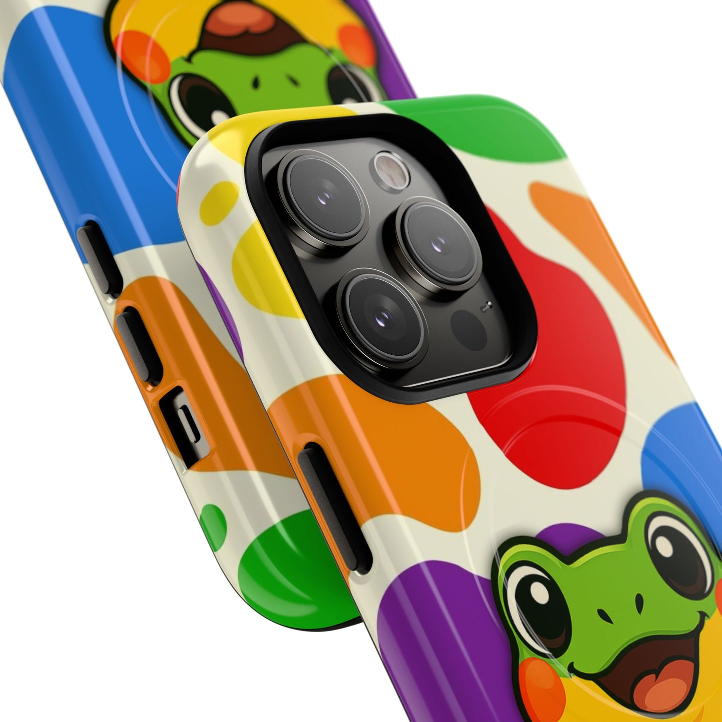 "rainbow ribbit" - lgbtqia+ pride frog magsafe® iphone tough case