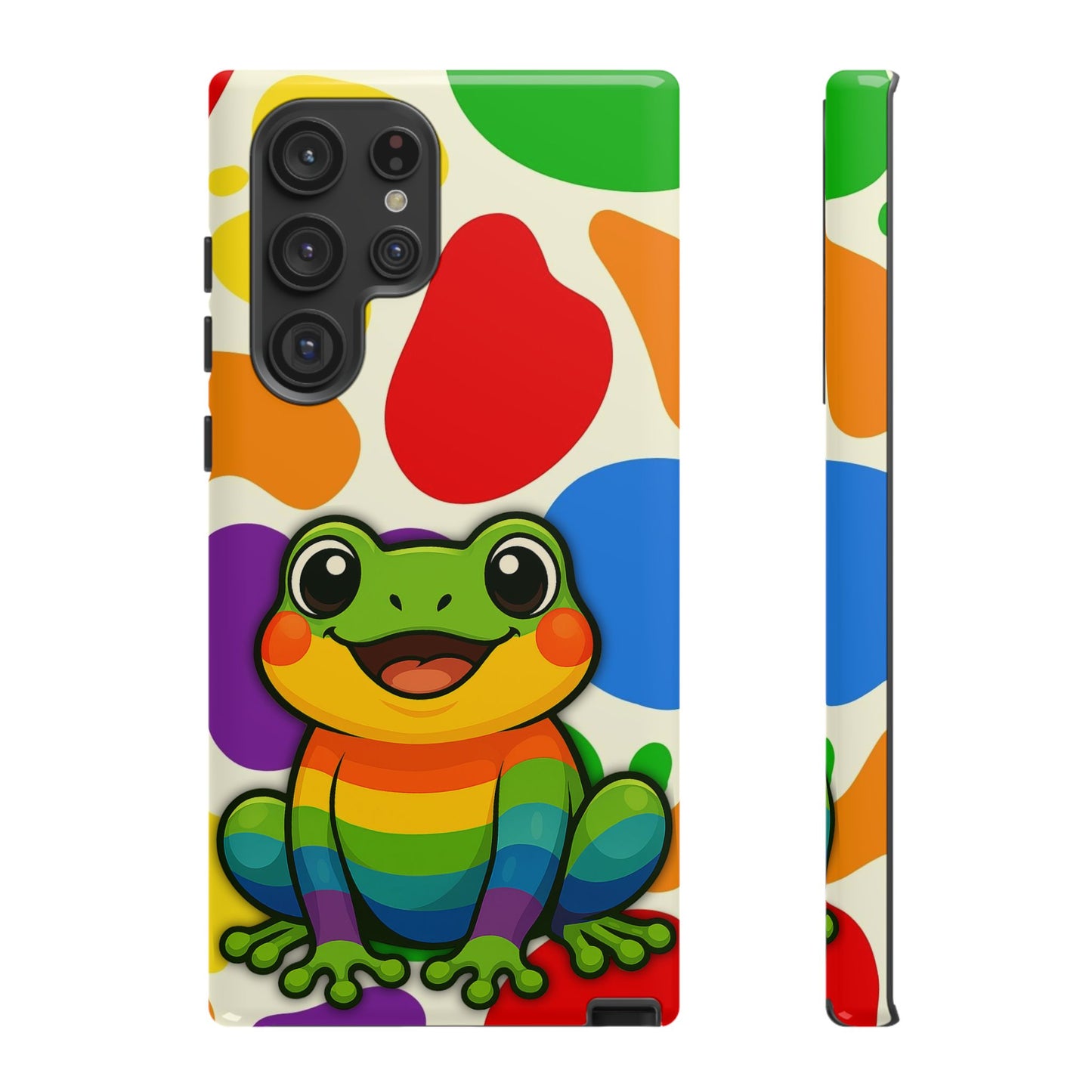 "rainbow ribbit" - lgbtqia+ pride frog android tough phone case