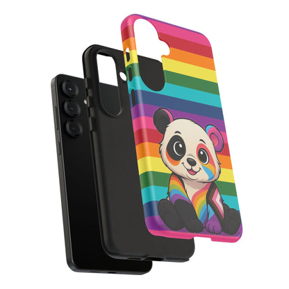 "PrideCub" – Progress + Rainbow Pride Panda Android Tough Phone Case