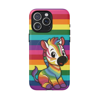 "Zee the O.G." – Original Rainbow Pride Zebra MagSafe® iPhone Tough Case