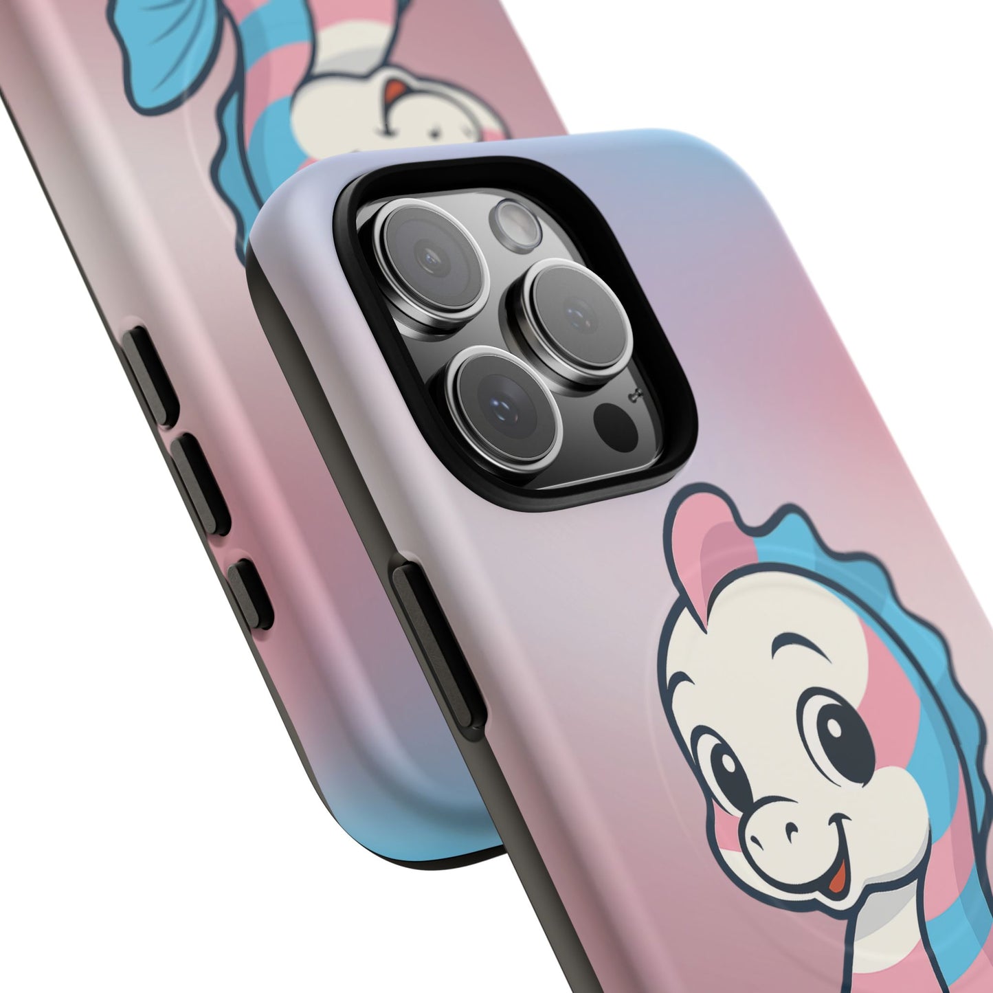 "sea me" – trans pride seahorse magsafe® iphone tough case