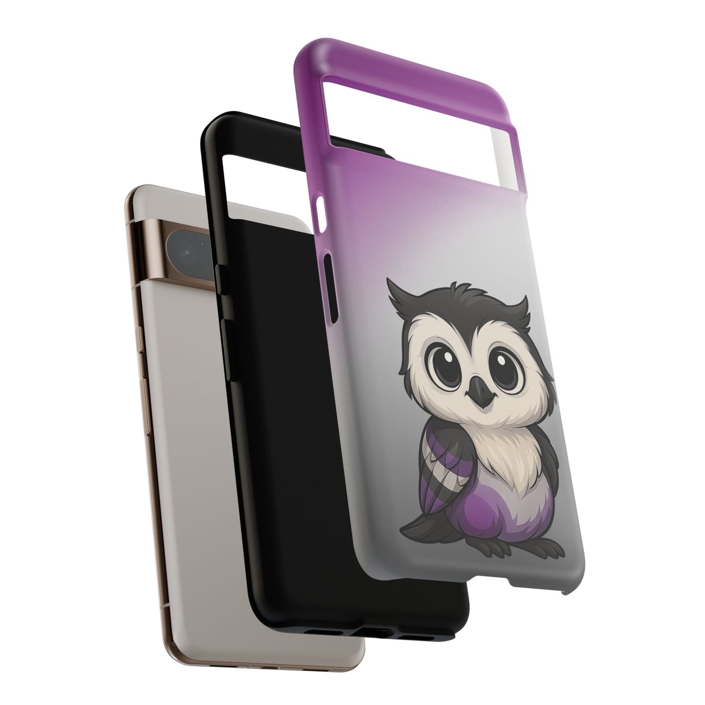 "ace-wise" – asexual pride owl android tough phone case