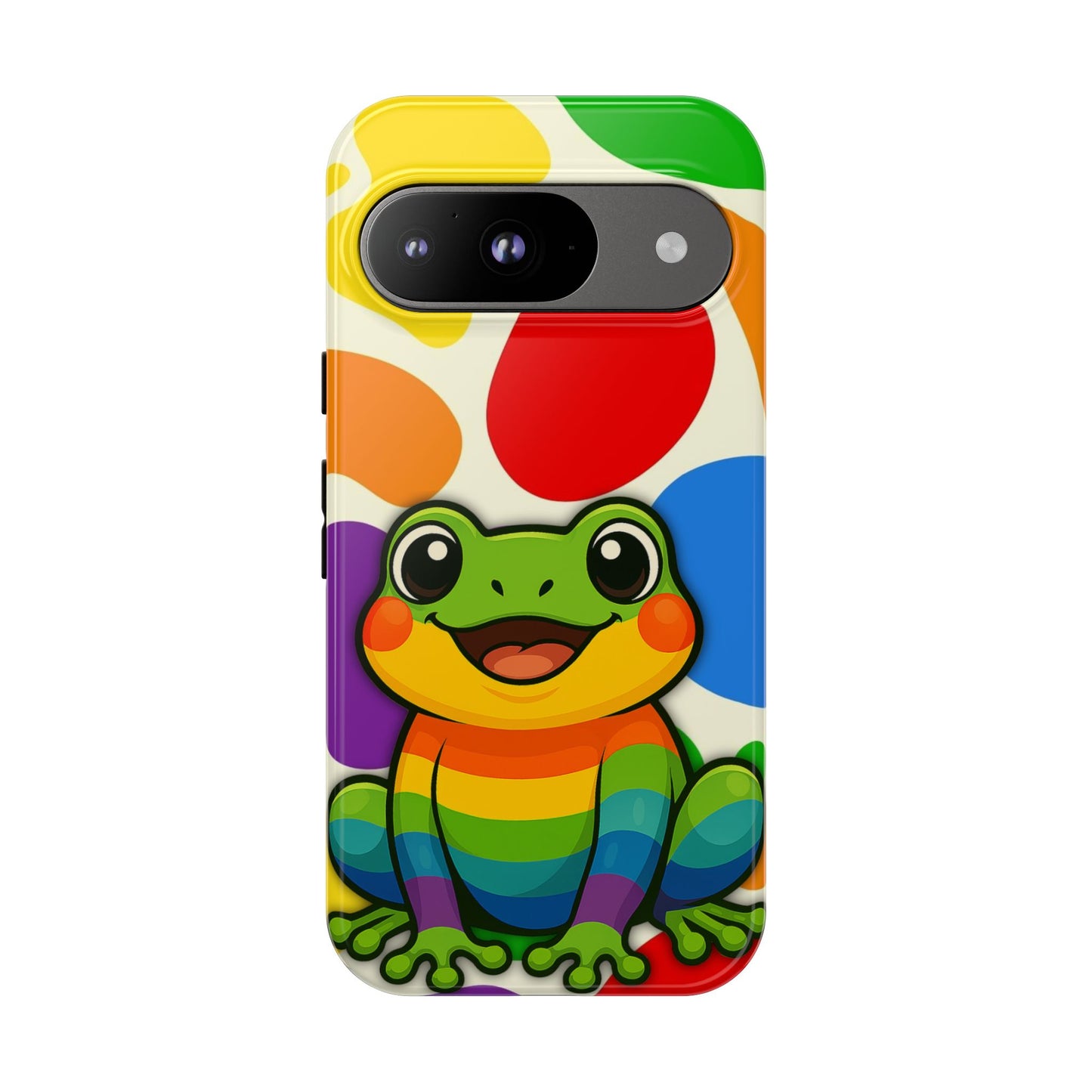 "rainbow ribbit" - lgbtqia+ pride frog android tough phone case