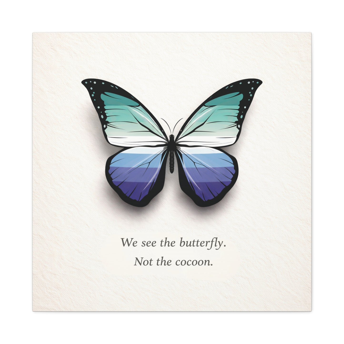 gay male pride butterfly | metamorphosis series canvas wall art