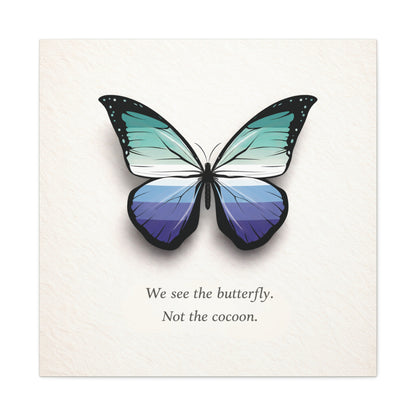 Gay Male Pride Butterfly | Metamorphosis Series Canvas Wall Art