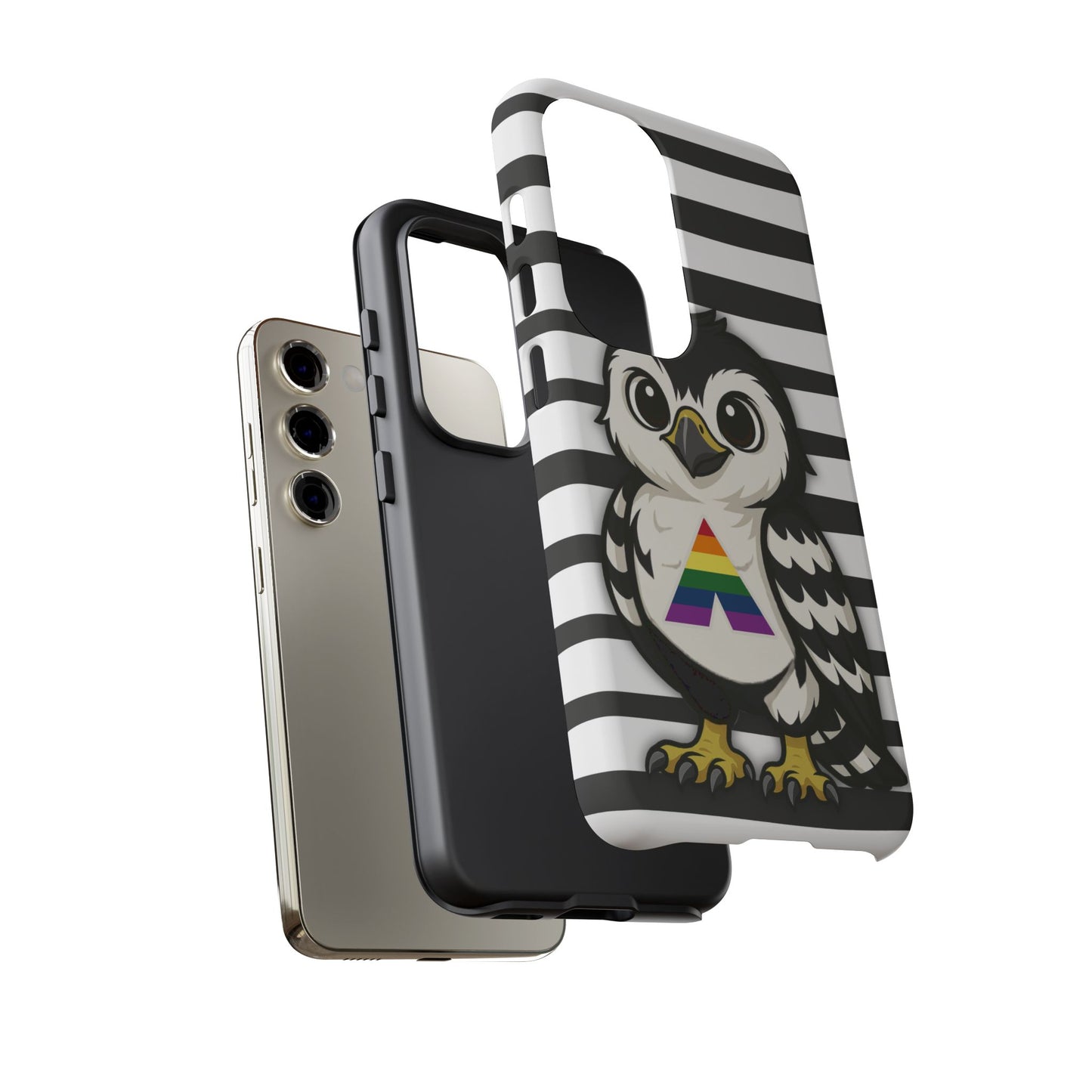 "fly with pride" – lgbtqia+ ally pride hawk android tough phone case