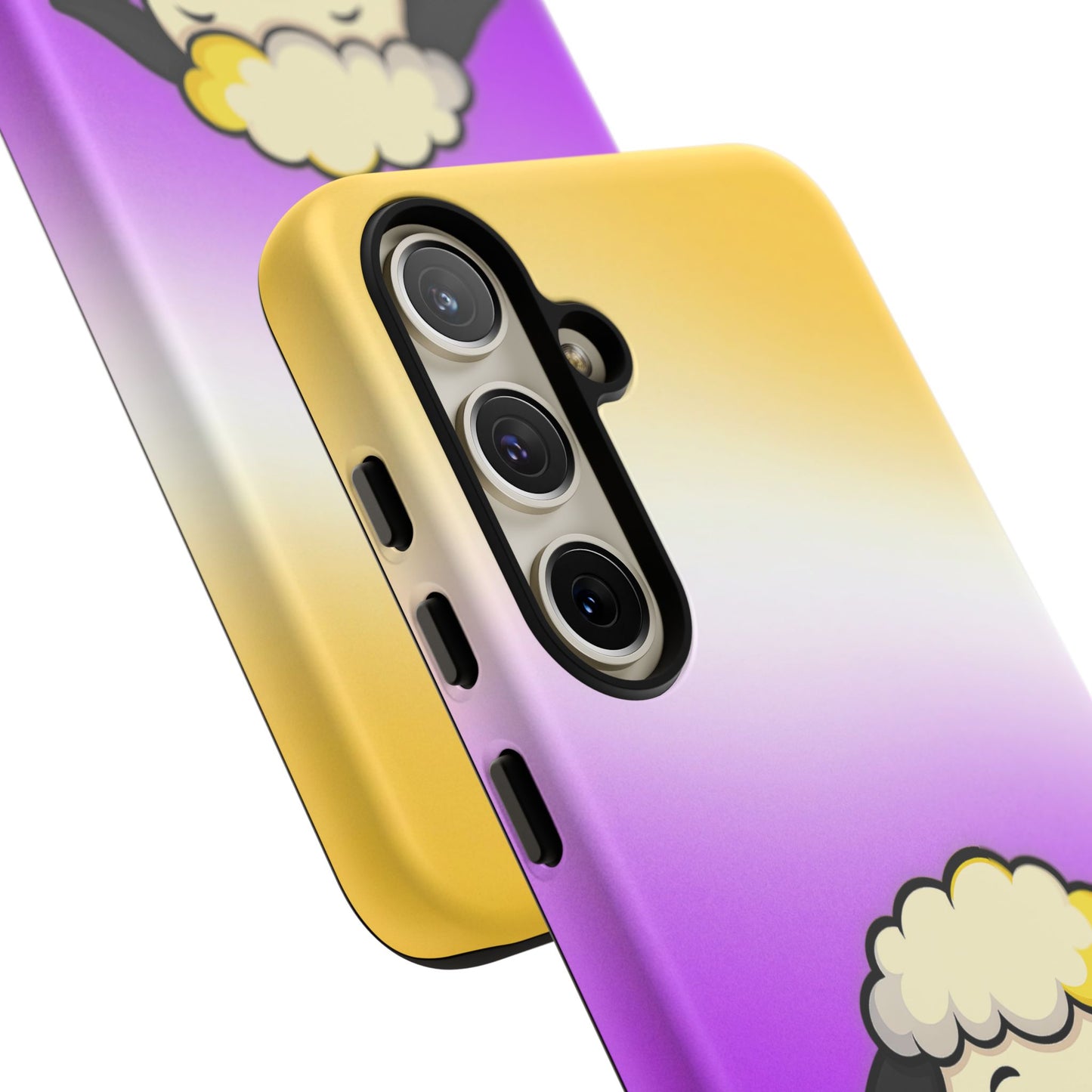 "nonbibaaary" – nonbinary pride sheep android tough phone case