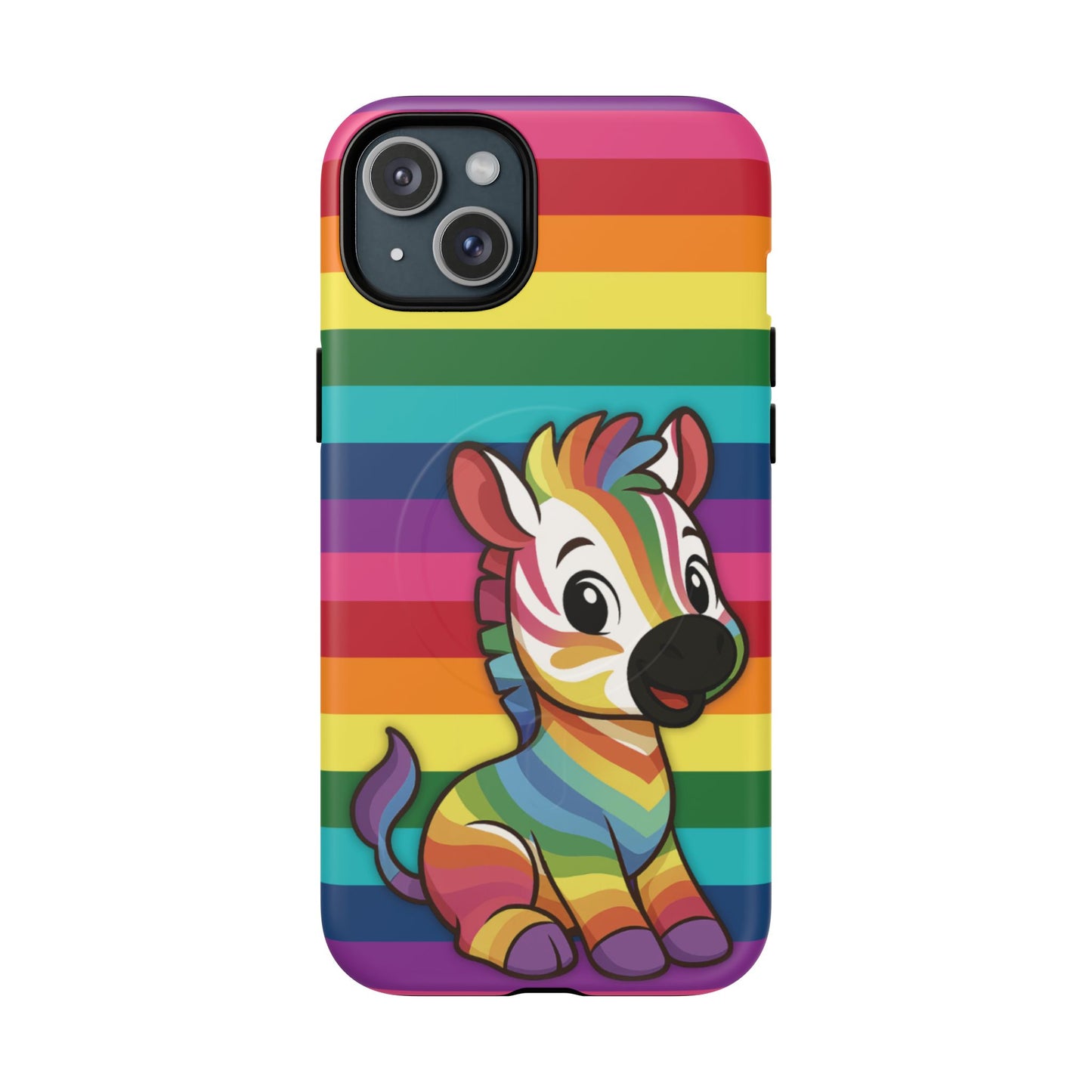 "zee the o.g." – original rainbow pride zebra magsafe® iphone tough case