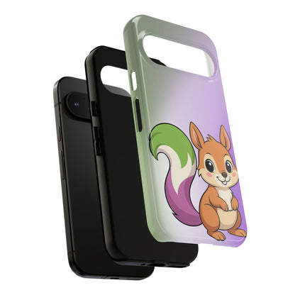 "Queeriosity"– Genderqueer Squirrel Pride Android Tough Phone Case