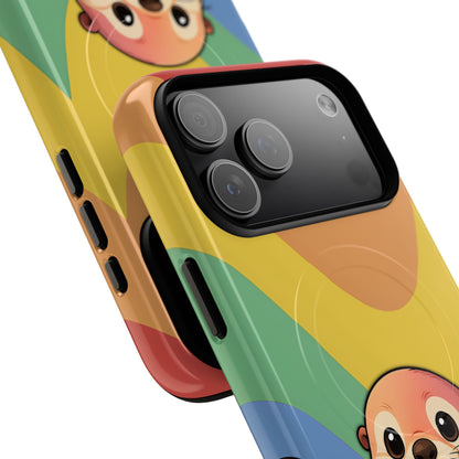 “Otterly Queer” – Retro Rainbow Pride Otter MagSafe® iPhone Tough Case