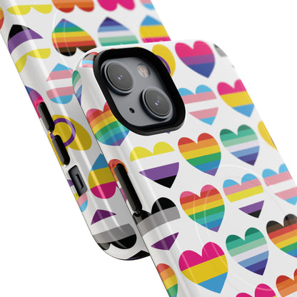 "Proud Hearts" LGBTQIA+ Love MagSafe® iPhone Case