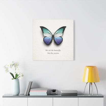Gay Male Pride Butterfly | Metamorphosis Series Canvas Wall Art
