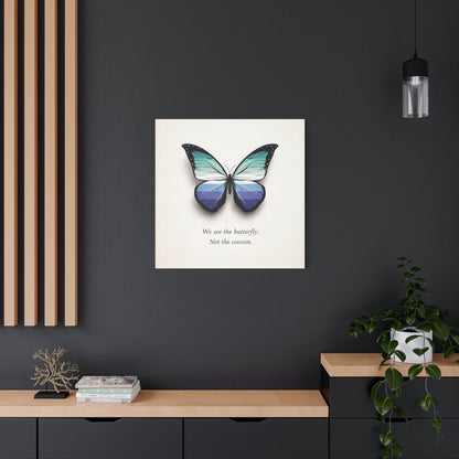 Gay Male Pride Butterfly | Metamorphosis Series Canvas Wall Art