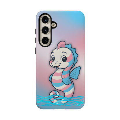 “Sea Me” – Trans Pride Seahorse Android Tough Phone Case