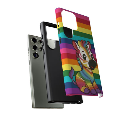 "Zee the O.G." – Original Rainbow Pride Zebra Android Tough Phone Case