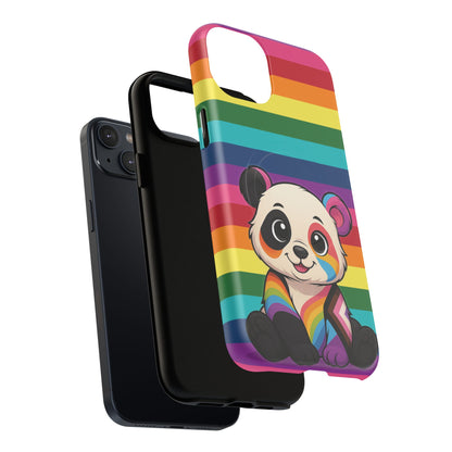 "PrideCub" – Progress + Rainbow Pride Panda MagSafe® iPhone Tough Case