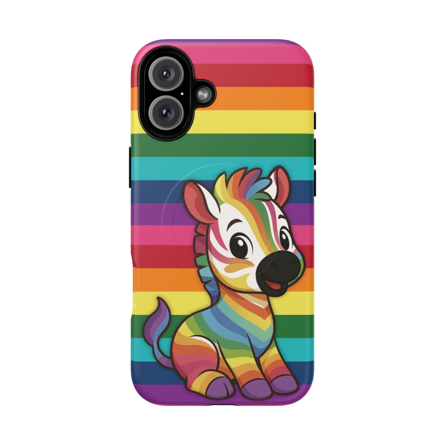"zee the o.g." – original rainbow pride zebra magsafe® iphone tough case