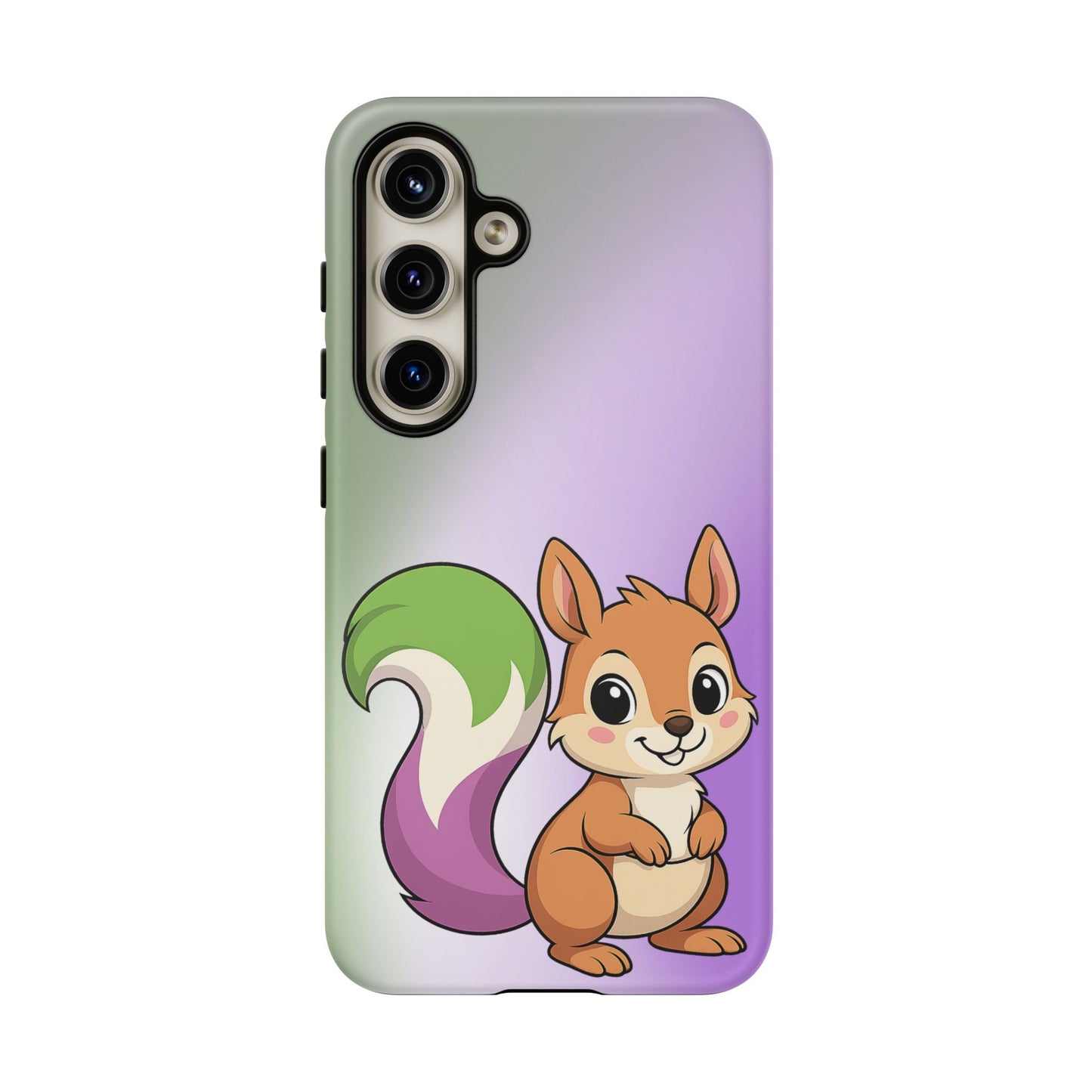 "queeriosity"– genderqueer squirrel pride android tough phone case