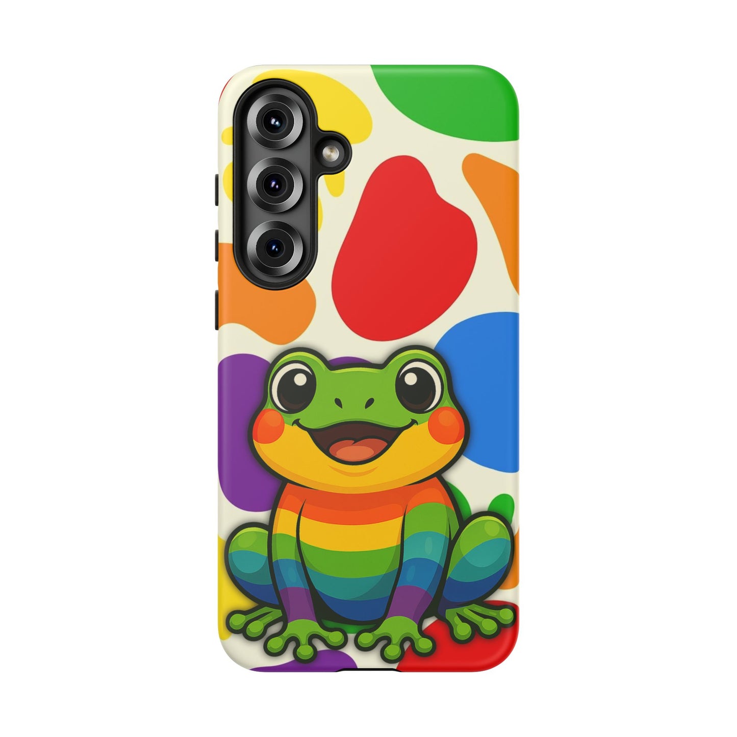 "rainbow ribbit" - lgbtqia+ pride frog android tough phone case