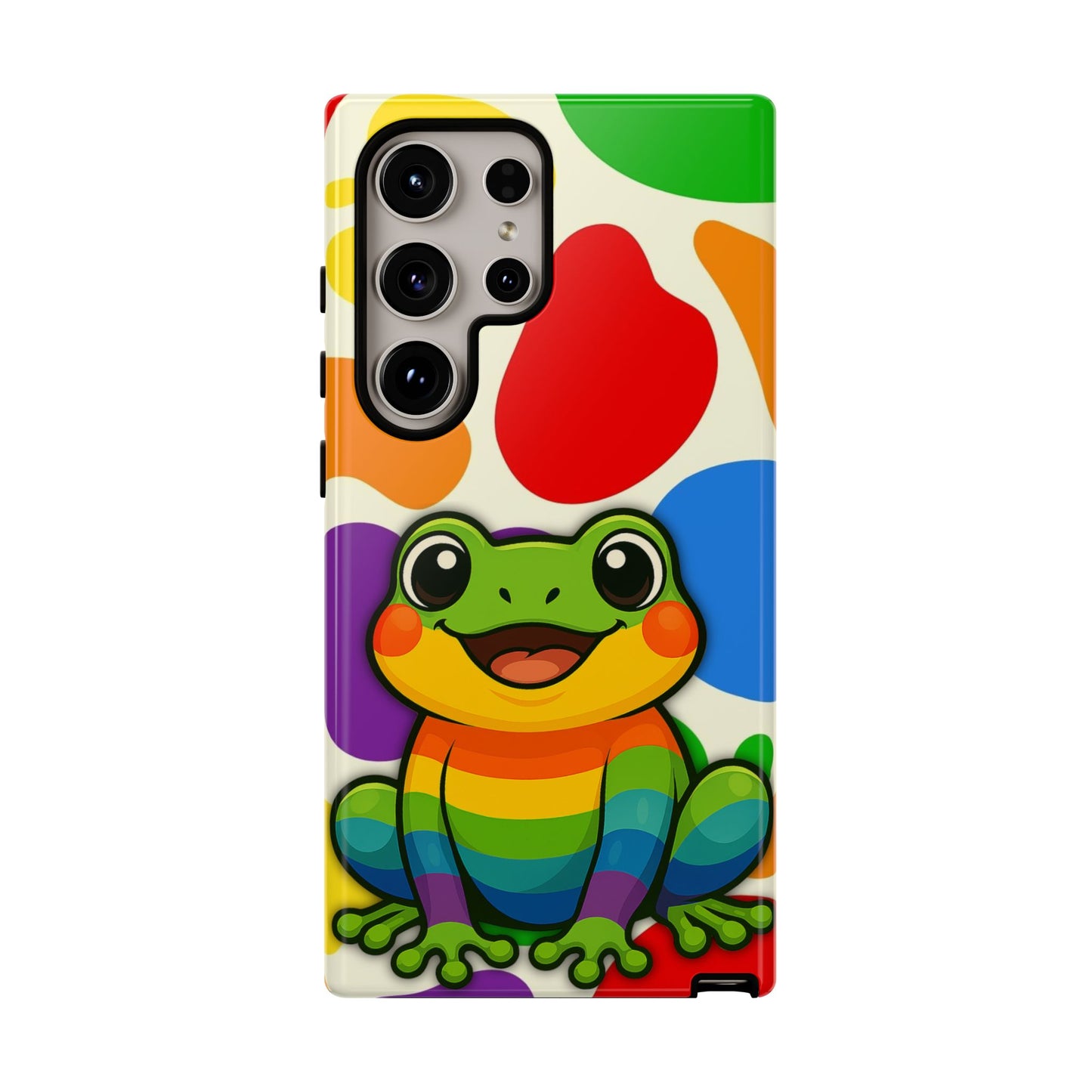 "rainbow ribbit" - lgbtqia+ pride frog android tough phone case