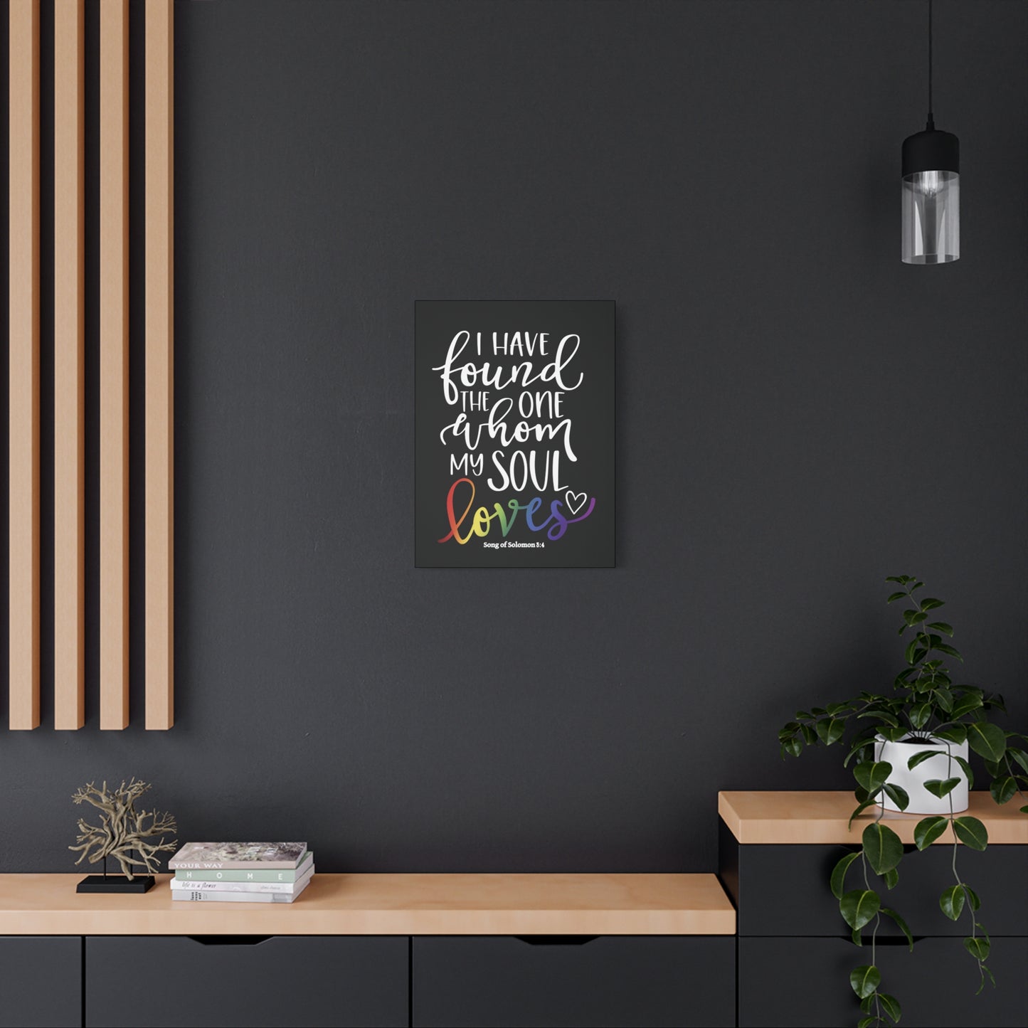 my soul loves | song of solomon 8:4 | lgbtq christian pride canvas wall art
