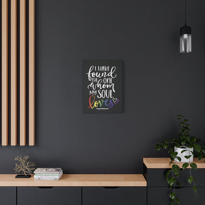 My Soul Loves | Song of Solomon 8:4 | LGBTQ Christian Pride Canvas Wall Art