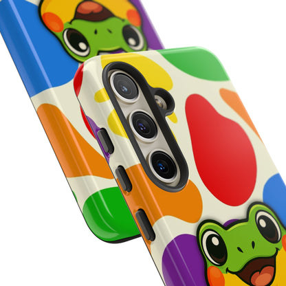 "Rainbow Ribbit" - LGBTQIA+ Pride Frog Android Tough Phone Case