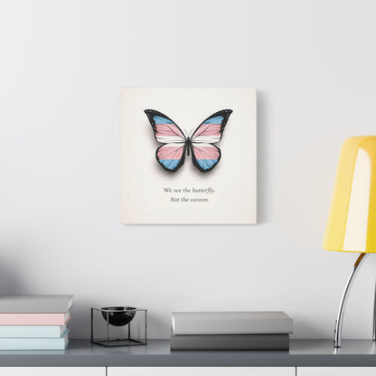 Trans Pride Butterfly | Metamorphosis Series Canvas Wall Art